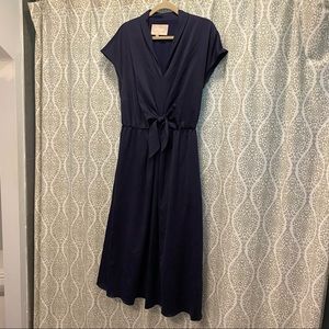GMG Margie Tie Waist Satin MIDI Dress, Size 10